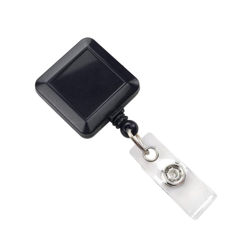 Black Plastic Square Reel Badge